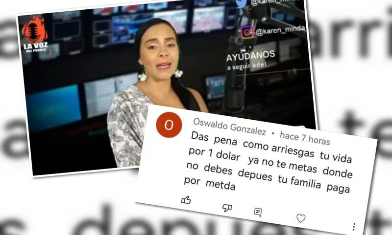 Periodista ecuatoriana recibió amenazas de muerte por reportajes de alias JR