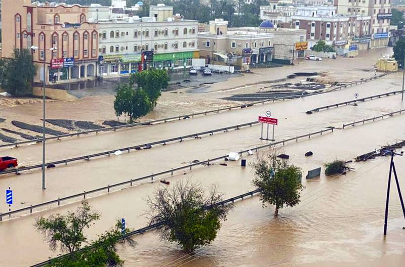 El ciclón Shaheen en Omán