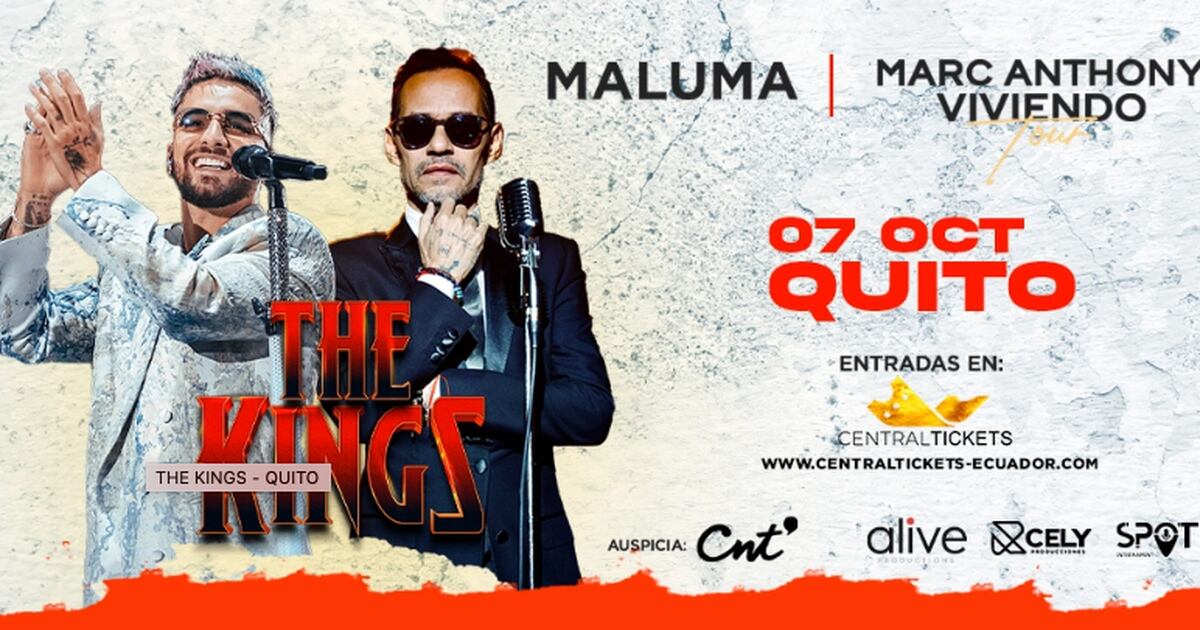 The Kings: Marc Anthony y Maluma compartirán escenario en Quito y Guayaquil  – Metro Ecuador