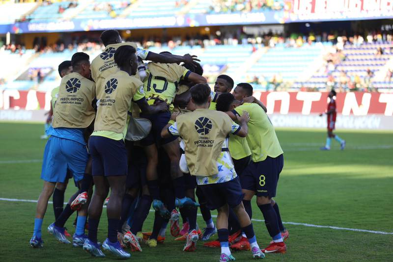 Ecuador sub 23 ante Colombia en el Preolímpico 2024