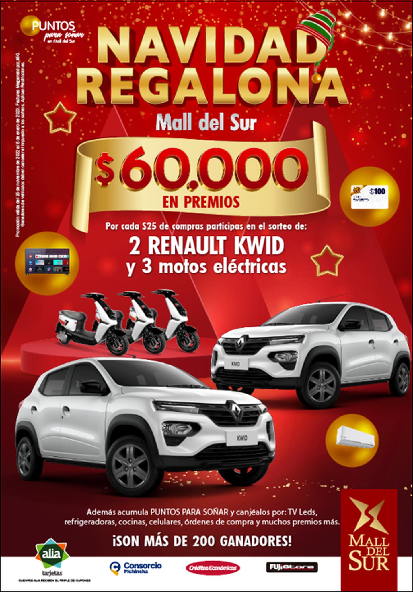 El centro comercial continúa con la promoción Navidad Regalona, con premios a participantes de sorteos.