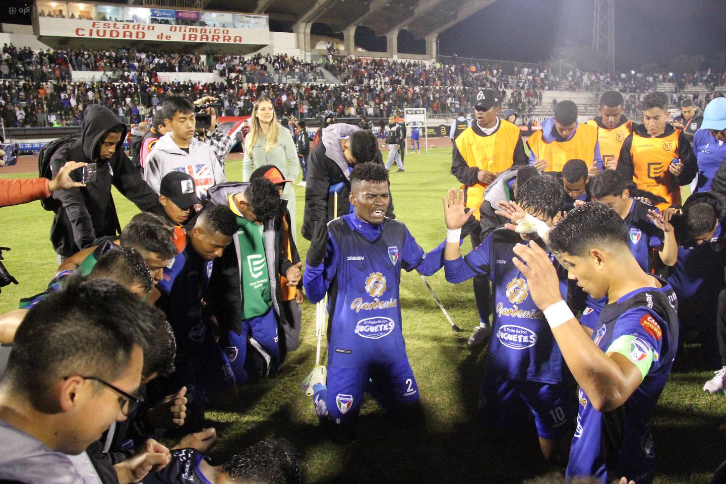 Así agradecieron los jugadores del Imbabura la clasificación en Copa Ecuador
