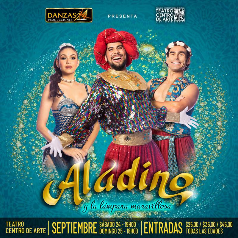Aladino y la lámpara maravillosa se estrena este 24 y 25 de septiembre en el “Teatro Centro de Arte”.
