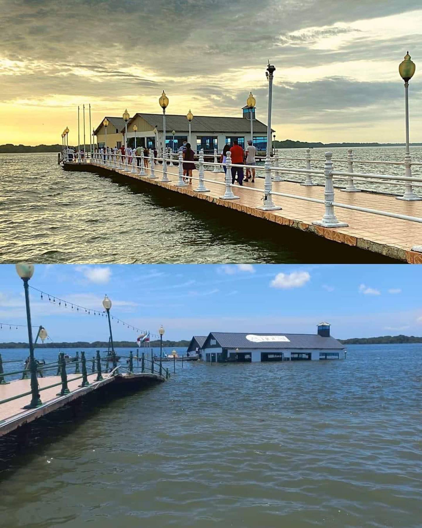 Antes y después de museo de Puerto Bolívar