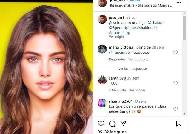 Un famoso creador de videos dejó ver cómo será la hija de Shakira y Piqué
