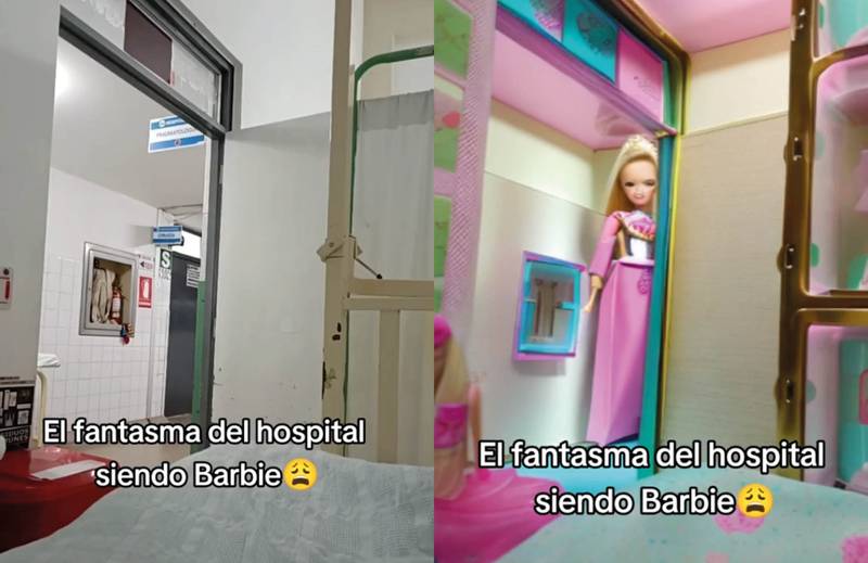 ¡Espeluznante! Filtro de Barbie en TikTok capta a fantasma en un hospital