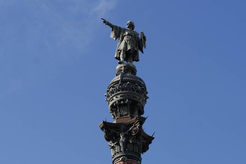 Estatua de Cristobal Colón - foto de archivo