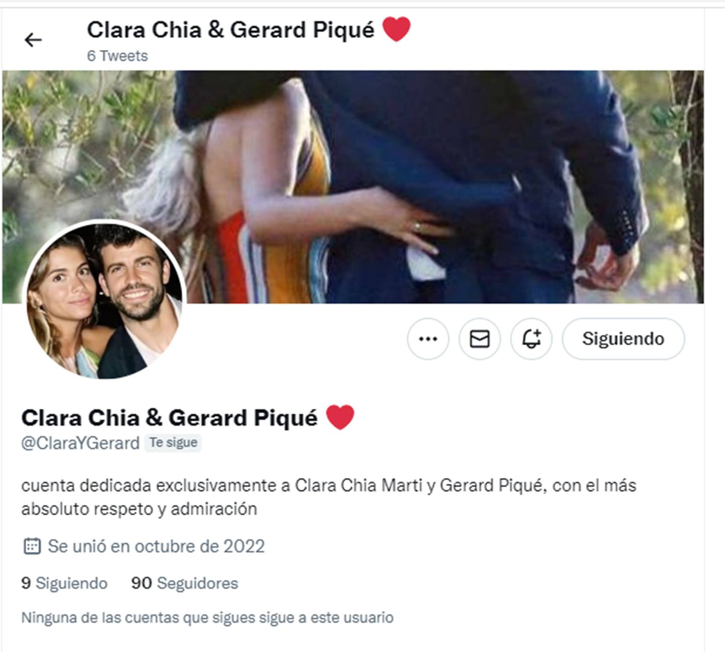 Crean cuenta para defender a Clara Chía y Gerard Piqué.