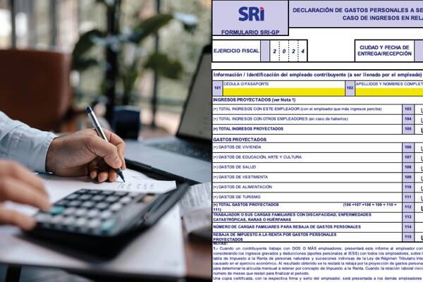 SRI: Paso a paso para llenar correctamente el formulario de proyección de gastos personales 2024