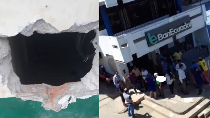 ¡Más de $200.000 robados! Asaltaron la agencia de BanEcuador en El Oro perforando una pared