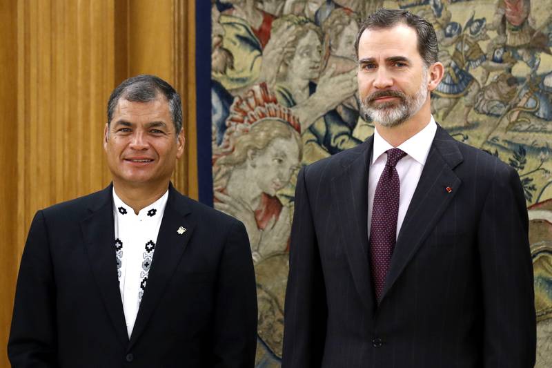 El presidente Rafael Correa y Felipe VI/EFE