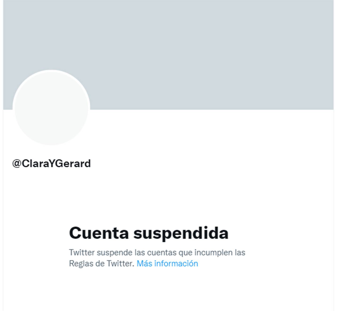 La cuenta de Clara Chía y Gerard Piqué fue suspendida.