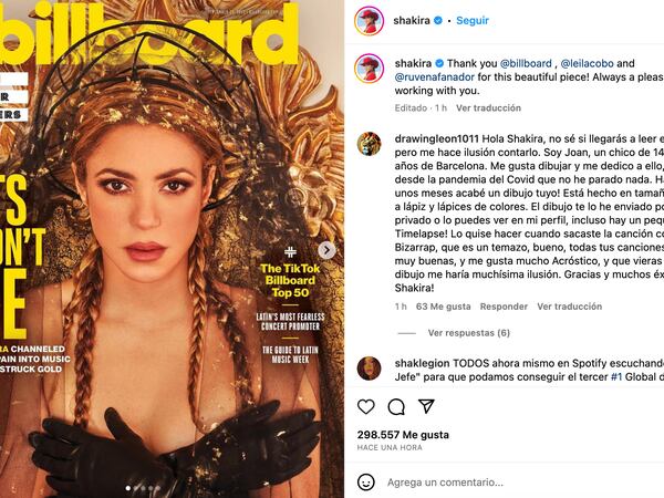 Shakira asegura en entrevista con la revista  Billboard que sigue “rodeada de ratas”