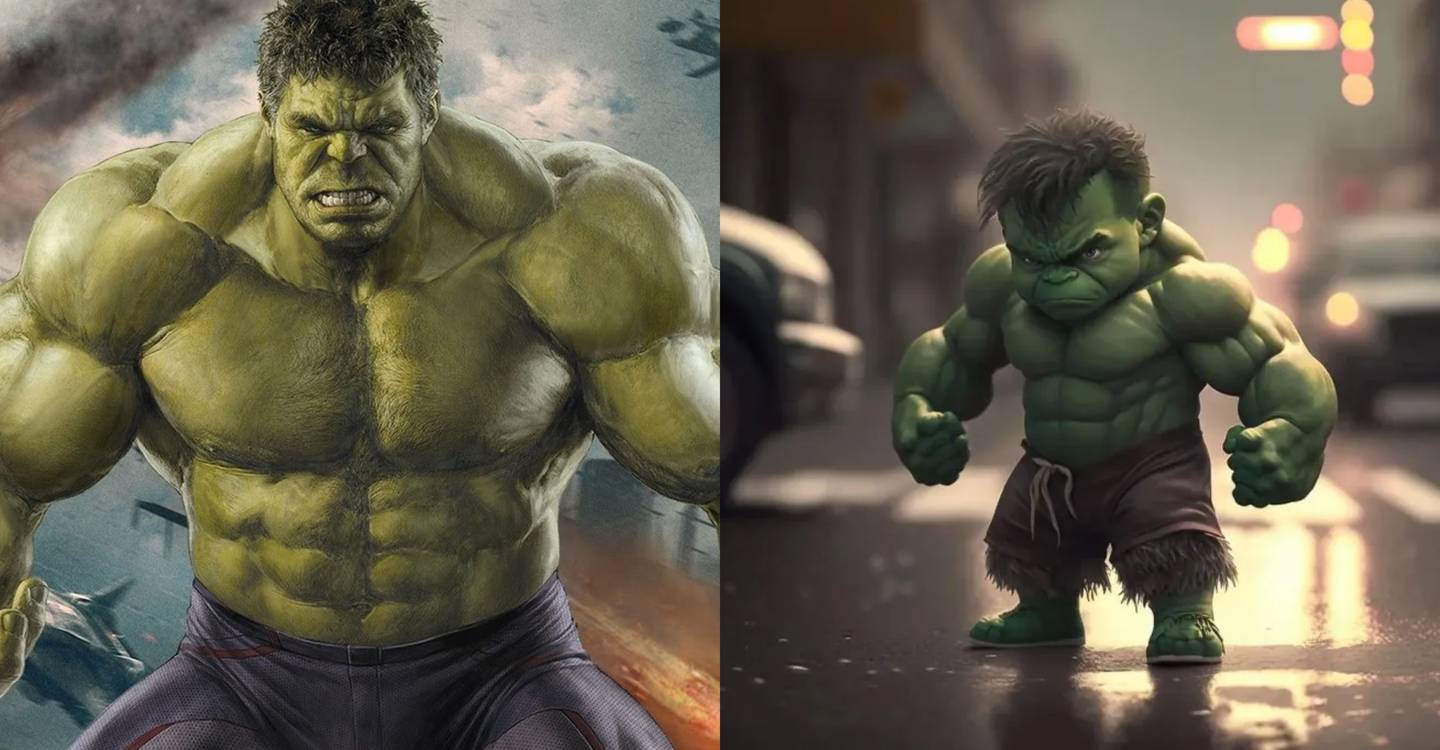 Así se vería Hulk se fuese un lindo y adorable bebé