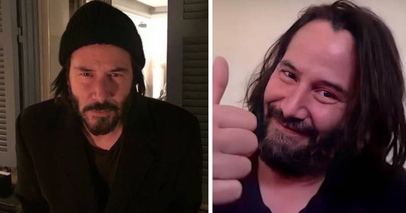 Keanu Reeves encanta con las canas en su barba