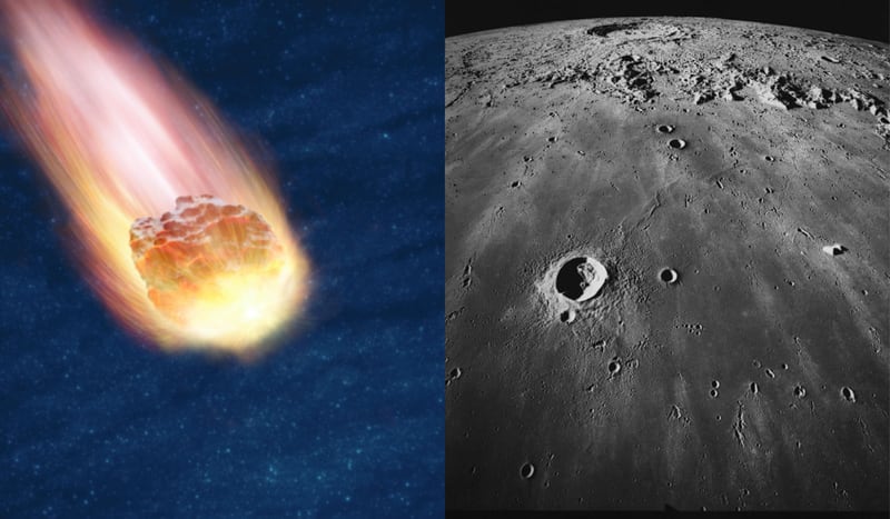 Meteorito impactó en la Luna