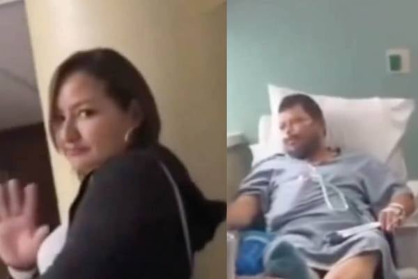 Amante va a visitar a su “pareja” al hospital sin importarle que también estaba la esposa