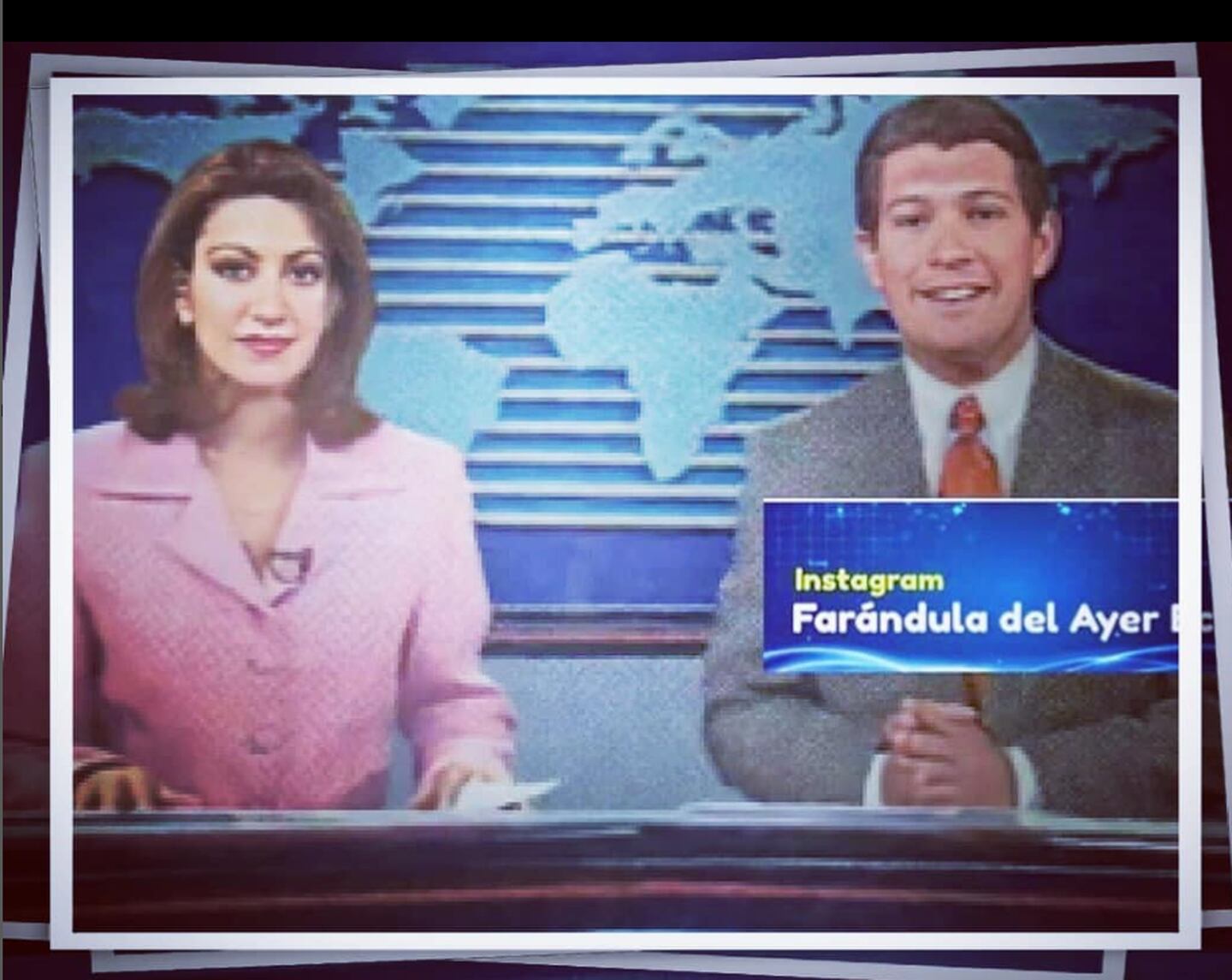 Viviana Arosemena y Pedro Jiménez cuando daban las noticias juntos en Ecuavisa