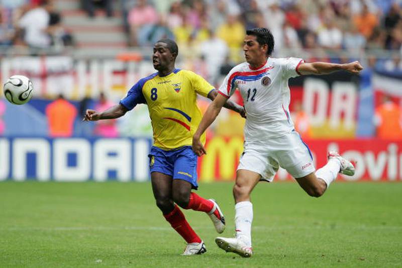 Edison Méndez ante Costa Rica en el Mundial de 2006