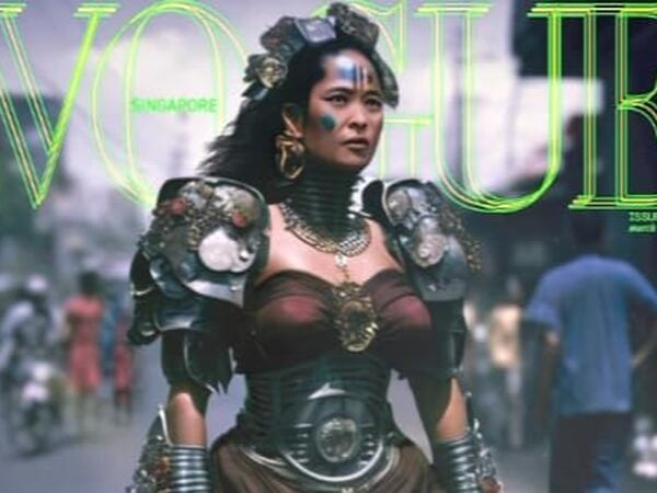 Así lucen las modelos creadas por Inteligencia Artifical que aparecen en la portada de marzo de Vogue Singapur