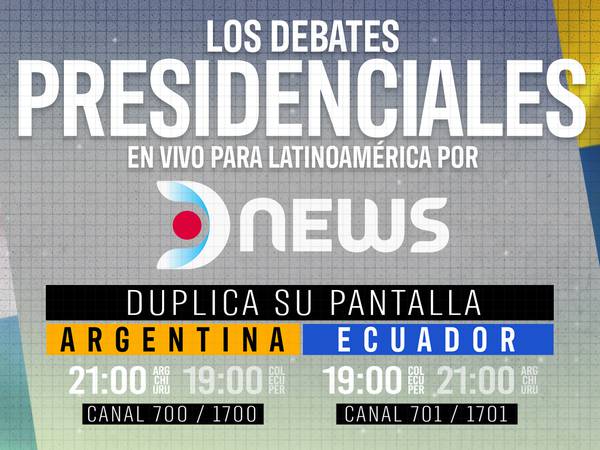 Mira en vivo los debates presidenciales de Ecuador y Argentina Ecuador por DNEWS