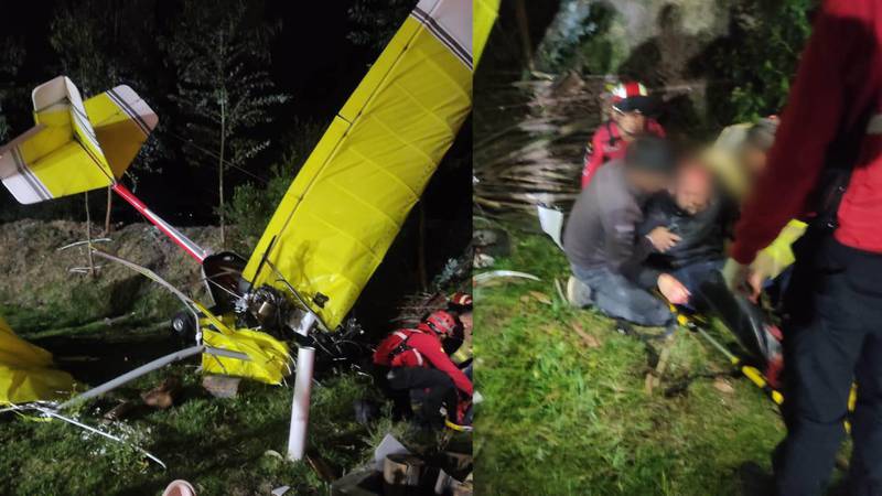 Avioneta se estrelló en Tabacundo; existen dos heridos