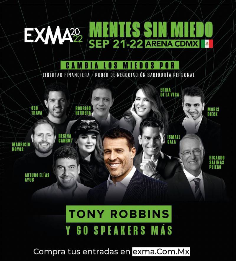 Empresa ecuatoriana junto a EXMA trae por primera vez a Tony Robbins a América Latina