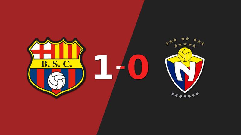 Con un solo gol, Barcelona derrotó a El Nacional en el Monumental