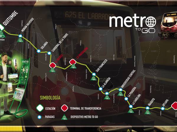 Paradas del Metro de Quito donde puedes leernos con Metro To Go