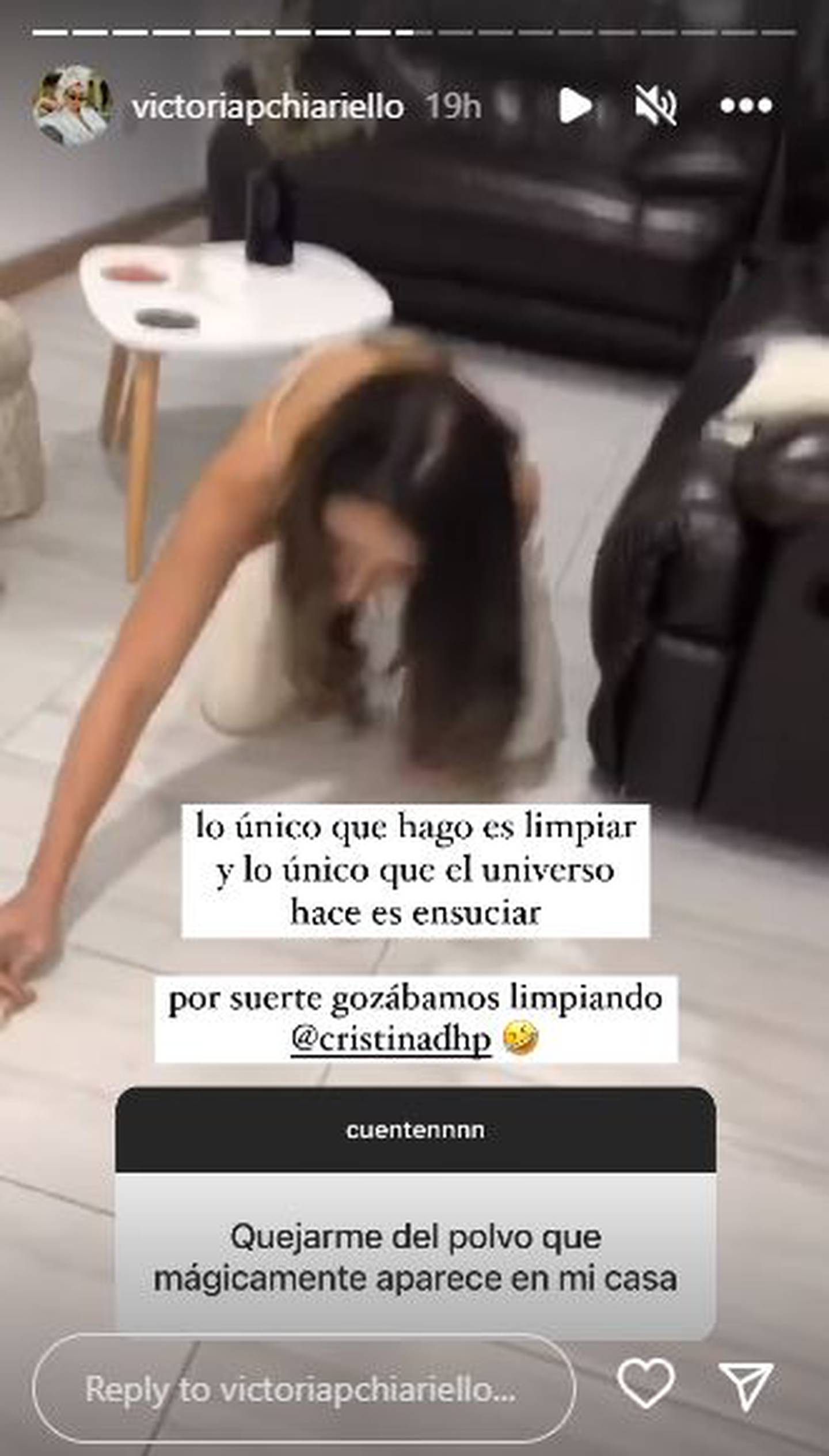 Captura de pantalla de Victoria Patiño en Instagram