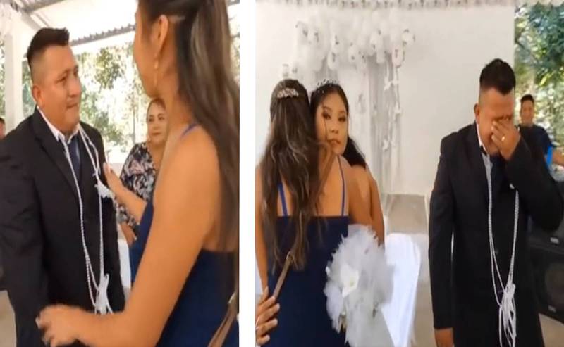 Novio invita a su ex a su boda y llora cuando la ve.