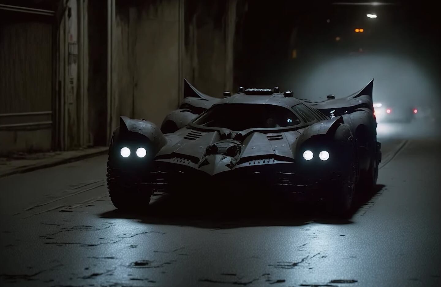El auto de Batman es algo icónico que recreó la Inteligencia Artificial