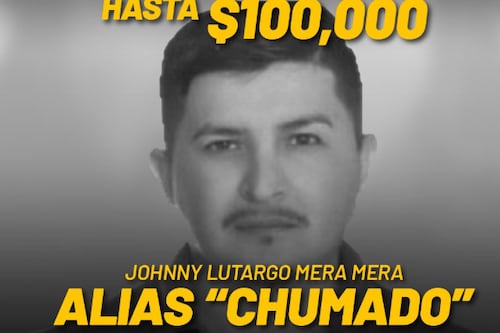 Gobierno ofrece hasta USD 100.000 por alias “Chumado”