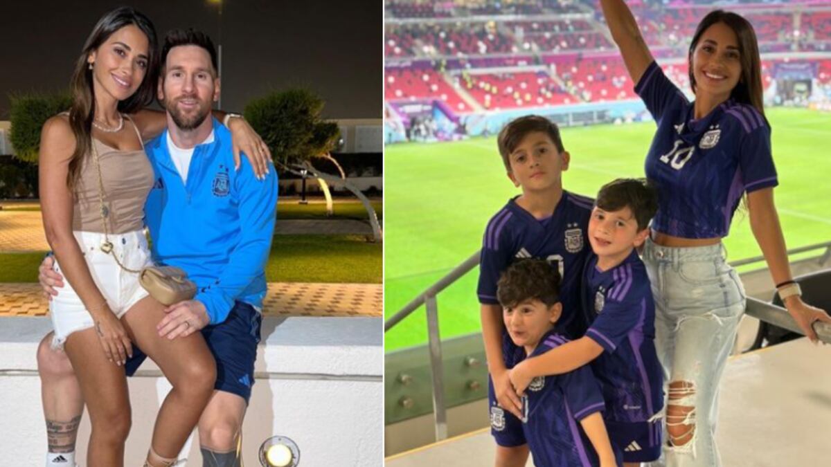 Antonela Roccuzzo ha apoyado a Messi en cada partido.