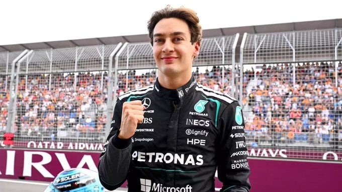 George Russell tras ganar el GP de Australia en 2026