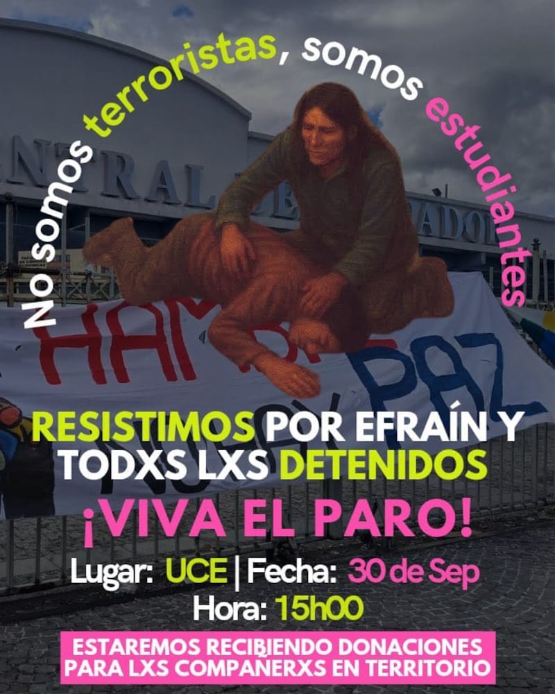 Estudiantes y organizaciones sociales se movilizarán este martes 30 de septiembre en Quito.