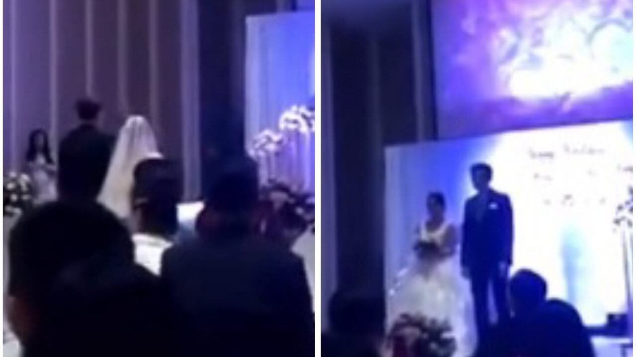 El esposo, recién casado, expuso a la novia en plena boda en China.