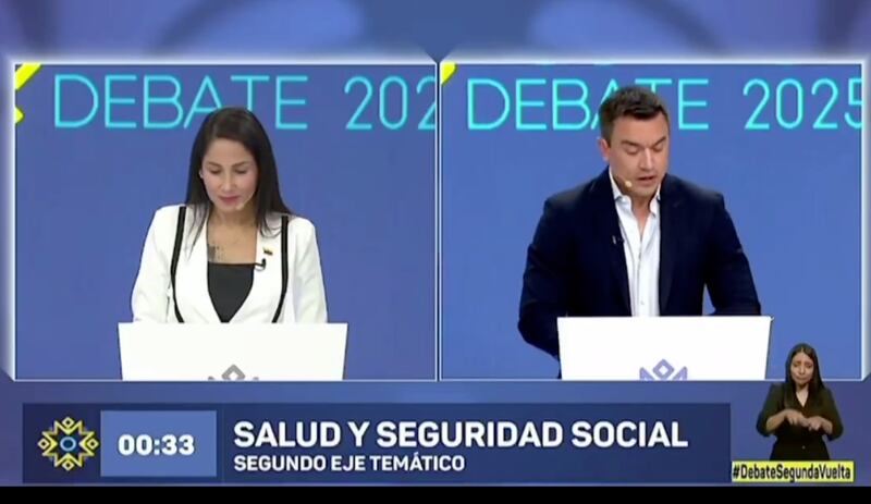 Luisa González y Daniel Noboa