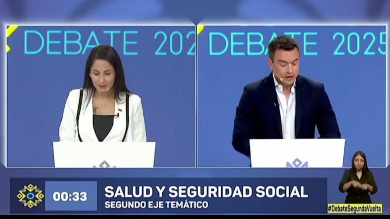 Luisa González y Daniel Noboa
