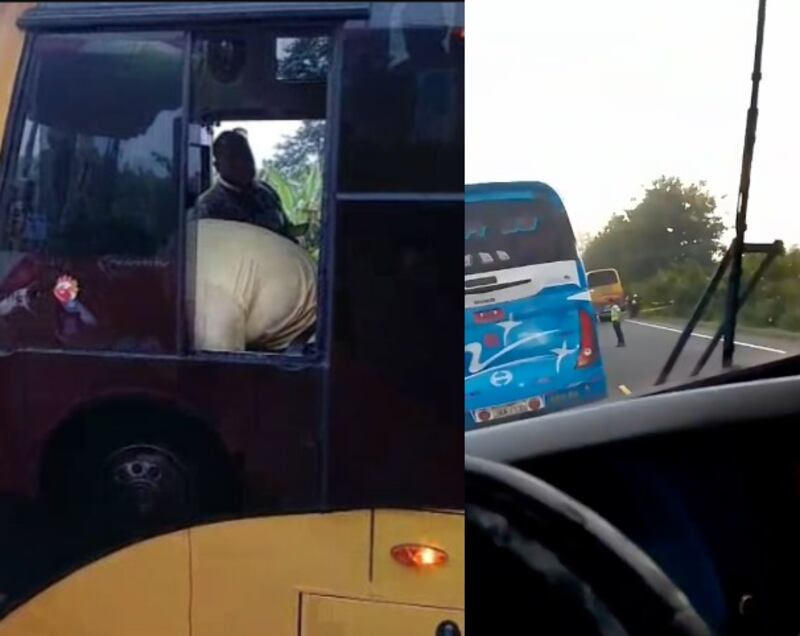 Bus de la cooperativa Flota Bolívar, en la vía entre Santo Domingo y Los Ríos