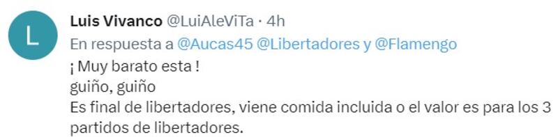 Comentario Hincha de Aucas