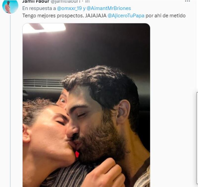 captura del tuit de Jamil