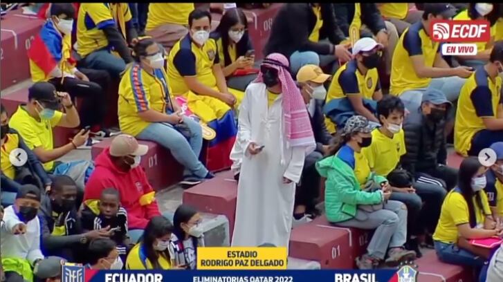 ¿Quién es el joven que apareció vestido de árabe en el partido de Ecuador vs Brasil?