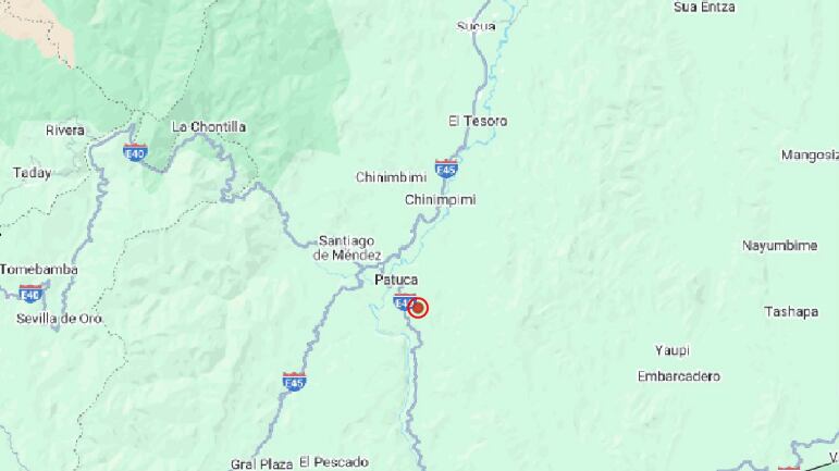 Sismo de magnitud 3.5 se registró cerca de Sucúa, en Morona Santiago
