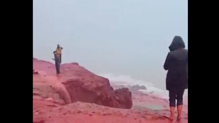 Lluvia de sangre en Irán.
