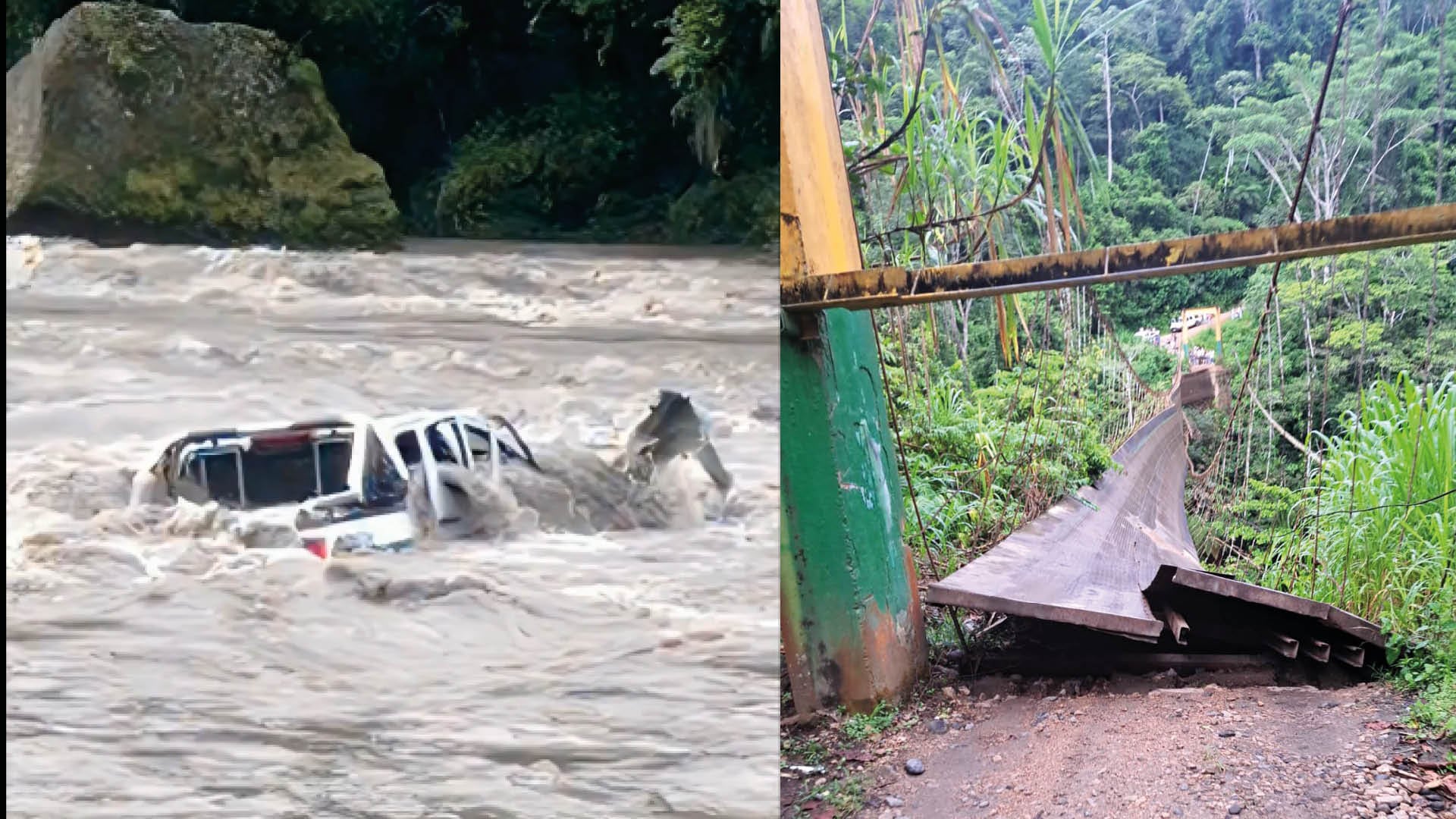 Caída de una camioneta a un río en Morona Santiago