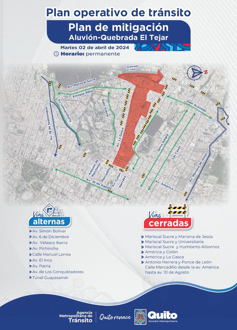 Vías cerradas por aluvión en La Gasca