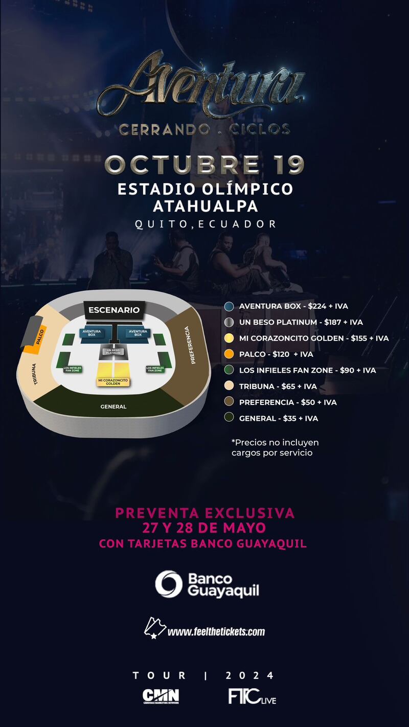 Costo de las entradas para Aventura