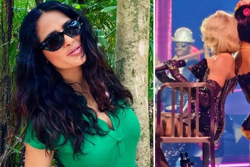 “Está loca”, el gesto de Madonna con Salma Hayek en su concierto que desató indignación y molestó en redes