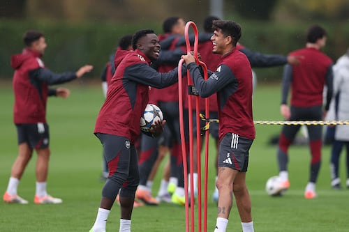 Uefa Champions League: así lució Piero Hincapié previo al partido con el Arsenal